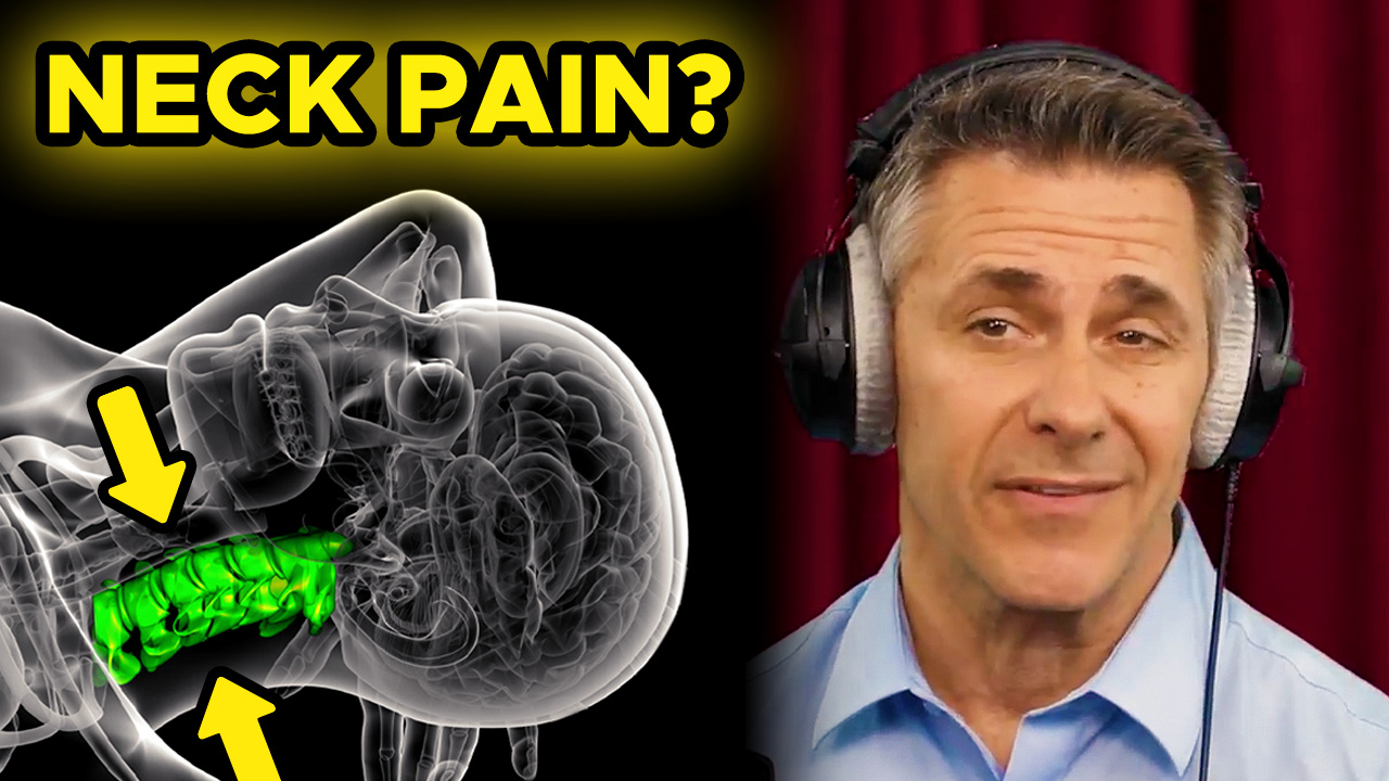 Cervical spine illustration showing how poor pillow support causes neck pain and stiffness